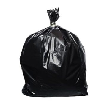 Household waste single black bag